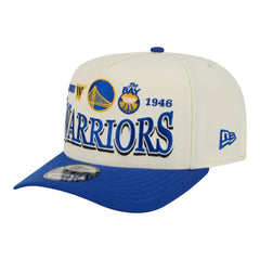 New Era Golden State Warriors Stretched 2-Tone A-Frame 9FIFTY Adjustable Hat Cream/Royal