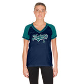 Seattle Mariners New Era Women's Gameday V-Neck T-Shirt for sale