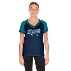 Seattle Mariners New Era Women's Gameday V-Neck T-Shirt for sale