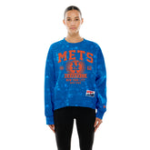 New York Mets New Era Women's Throwback Oversized Boxy Sweatshirt Sale