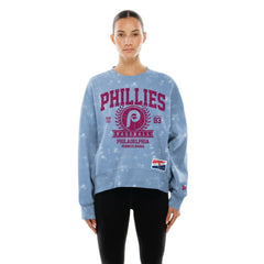 Philadelphia Phillies New Era Women's Throwback Oversized Boxy Sweatshirt Outlet