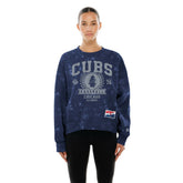 Chicago Cubs New Era Women's Throwback Oversized Boxy Sweatshirt Sale