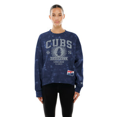 Chicago Cubs New Era Women's Throwback Oversized Boxy Sweatshirt Sale