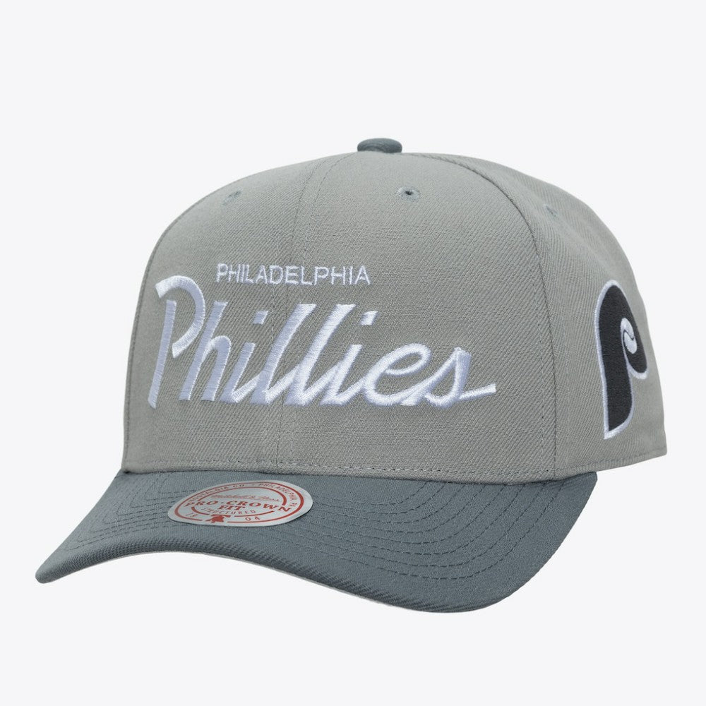Philadelphia Phillies Mitchell & Ness Cooperstown Thunderstorm Head Coach Pro-Crown Adjustable Hat Discount