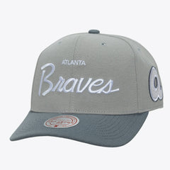 Atlanta Braves Mitchell & Ness Cooperstown Thunderstorm Head Coach Pro-Crown Adjustable Hat for sale