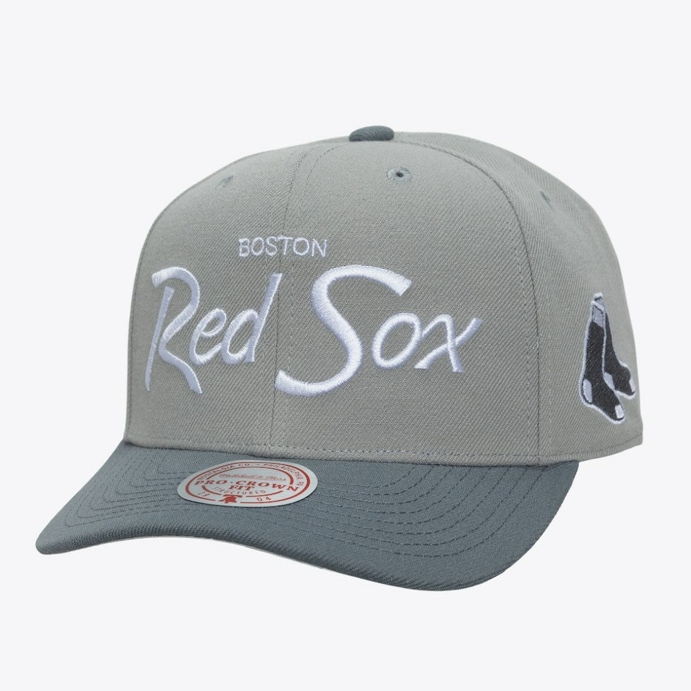 Boston Red Sox Mitchell & Ness Thunderstorm Head Coach Pro-Crown Adjustable Hat Sale