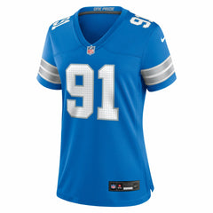 Tyleik Williams Detroit Lions Women's Team Game Jersey - Blue - Nike