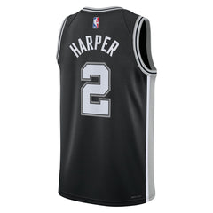 Nike Dylan Harper San Antonio Spurs Unisex 2025 NBA Draft First Round Pick Swingman Jersey Icon Edition Black