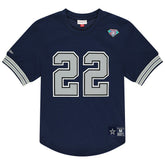 Emmitt Smith Dallas Cowboys Retired Player Name & Number Mesh T-Shirt - Navy - Mitchell & Ness