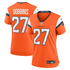 J.K. Dobbins Denver Broncos Women's Team Game Jersey - Orange - Nike