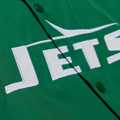 New York Jets Coaches Full-Snap Hooded Windbreaker Jacket - Green - Mitchell & Ness
