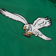 Philadelphia Eagles Coaches Full-Snap Hooded Windbreaker Jacket - Kelly Green - Mitchell & Ness