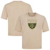 Minnesota Twins Levelwear Oversized Luxe Signature Knit Buckler T-Shirt Sale