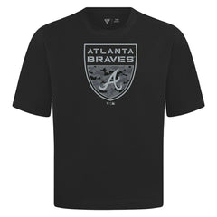 Atlanta Braves Levelwear Oversized Luxe Signature Knit Buckler T-Shirt Discount