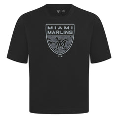 Miami Marlins Levelwear Oversized Luxe Signature Knit Buckler T-Shirt Discount