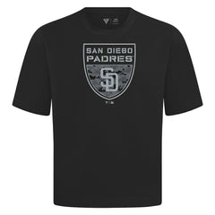 San Diego Padres Levelwear Oversized Luxe Signature Knit Buckler T-Shirt Discount