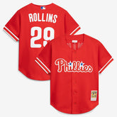 Jimmy Rollins Philadelphia Phillies Mitchell & Ness Cooperstown Mesh Batting Practice Button-Up Jersey Discount