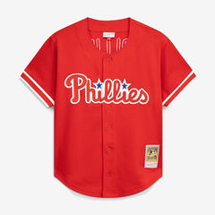 Jimmy Rollins Philadelphia Phillies Mitchell & Ness Cooperstown Mesh Batting Practice Button-Up Jersey Discount
