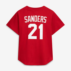 Deion Sanders Cincinnati Reds Mitchell & Ness Cooperstown Mesh Batting Practice Button-Up Jersey Sale
