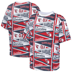Cleveland Guardians Outerstuff Youth All-Over Pennant T-Shirt Discount
