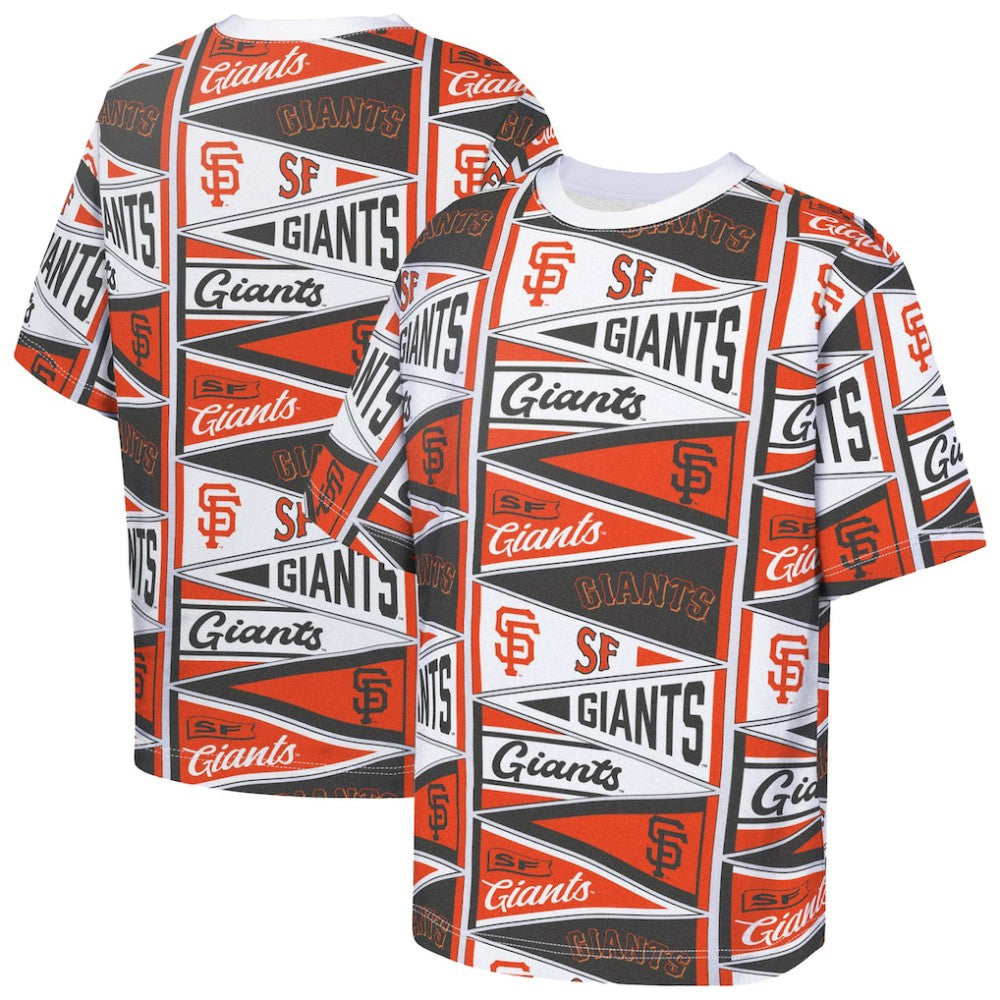 San Francisco Giants Outerstuff Youth All-Over Pennant T-Shirt Sale