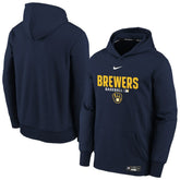 Milwaukee Brewers Nike Youth Authentic Collection Therma-FIT Hoodie Outlet