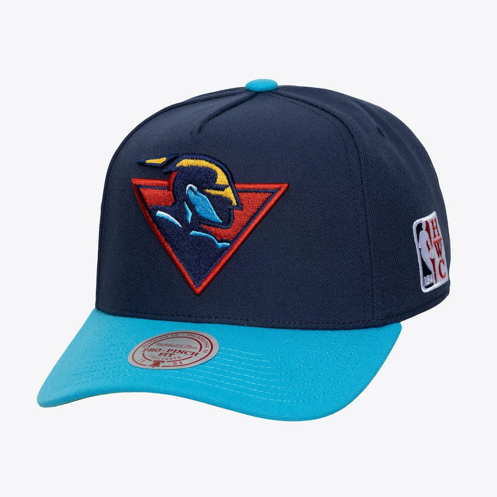 Mitchell & Ness Golden State Warriors Hardwood Classics Legendary Away Pro-Pinch Adjustable Hat Navy