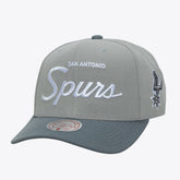 Mitchell & Ness San Antonio Spurs Thunderstorm Head Coach Pro Crown Snapback Hat Gray