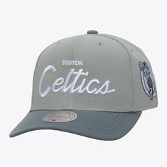 Mitchell & Ness Boston Celtics Thunderstorm Head Coach Pro Crown Snapback Hat Gray