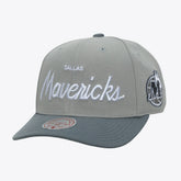 Mitchell & Ness Dallas Mavericks Thunderstorm Head Coach Pro Crown Snapback Hat Gray
