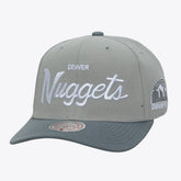Mitchell & Ness Denver Nuggets Thunderstorm Head Coach Pro Crown Snapback Hat Gray