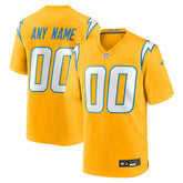 Los Angeles Chargers Alternate Charger Power Game Custom Jersey - Gold - Nike