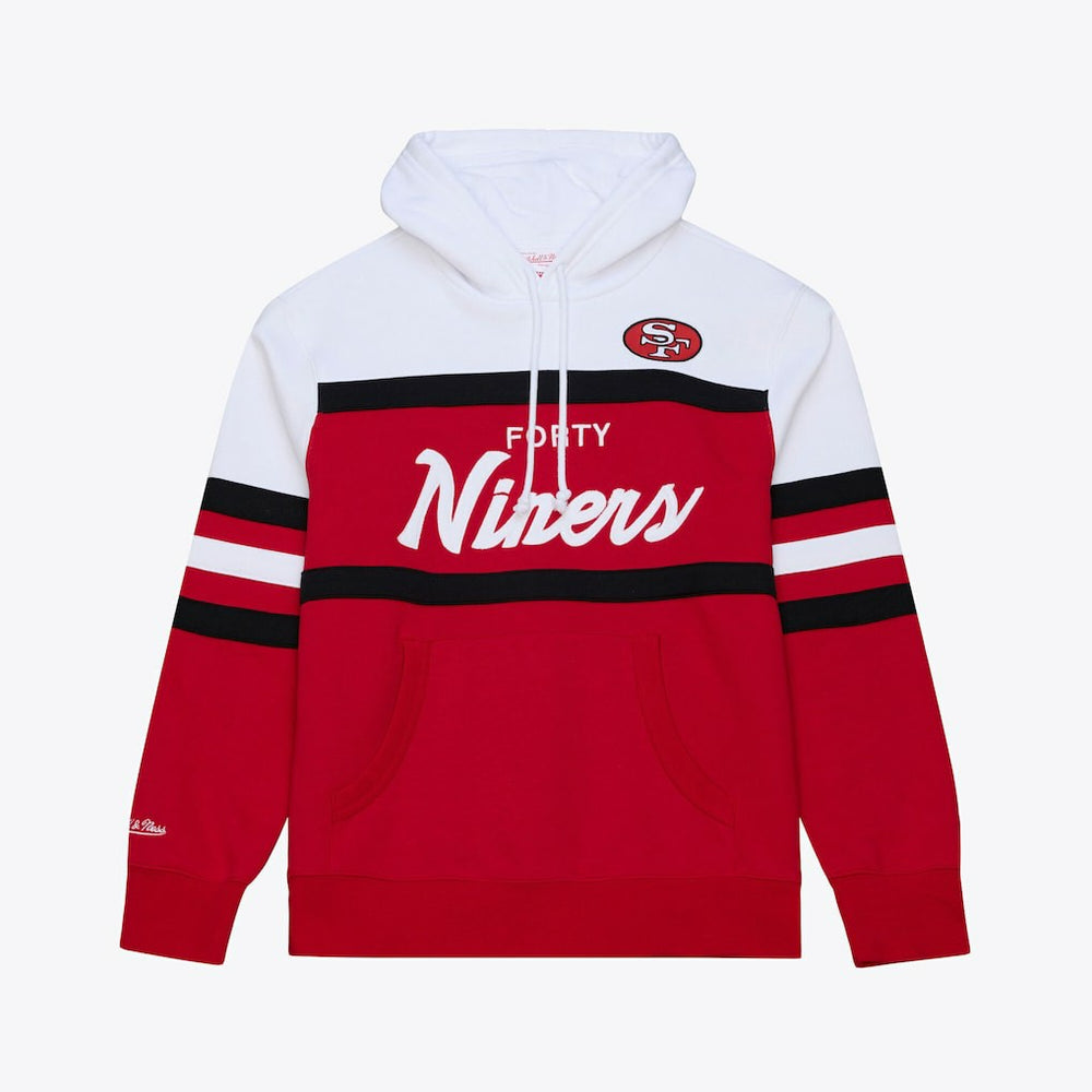 San Francisco 49ers Head Coach Hoodie - Scarlet - Mitchell & Ness