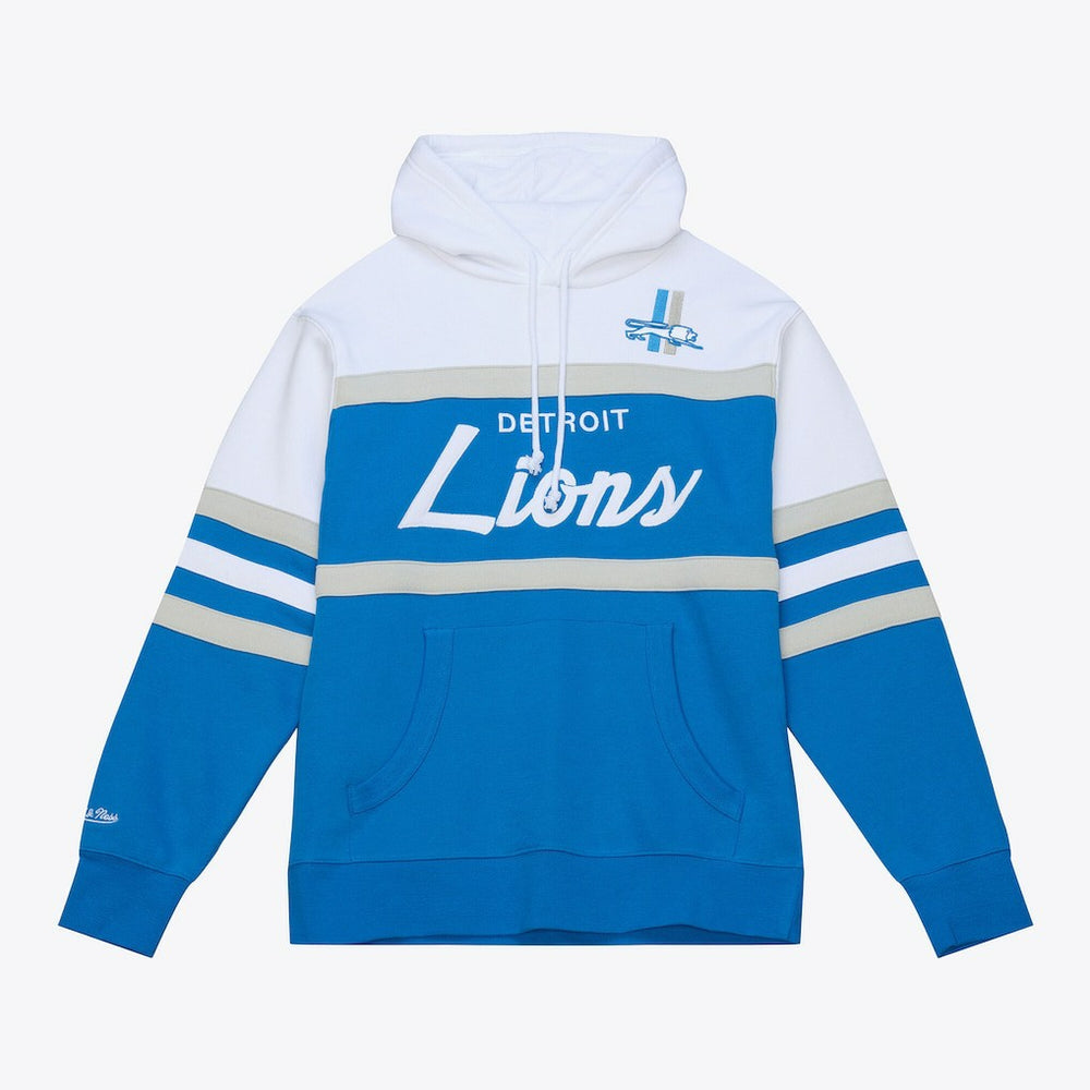 Detroit Lions Head Coach Hoodie - Blue - Mitchell & Ness