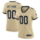 New Orleans Saints Women's Gameday Golds Alternate Custom Game Jersey - Gold - Nike