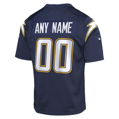 Los Angeles Chargers Youth Alternate Super Chargers Game Custom Jersey - Navy - Nike