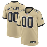 New Orleans Saints Youth Gameday Golds Alternate Custom Game Jersey - Gold - Nike