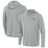 Oklahoma City Thunder Antigua 2025 NBA Finals Champions Tidy Quarter-Zip Hoodie Heather Gray