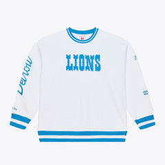 Detroit Lions Arctic Fleece Sweatshirt - White - Mitchell & Ness