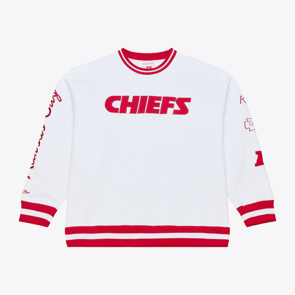 Kansas City Chiefs Arctic Fleece Sweatshirt - White - Mitchell & Ness