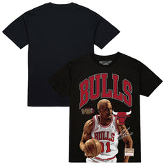 Mitchell & Ness Dennis Rodman Chicago Bulls Hardwood Classics Player Arch T-Shirt Black