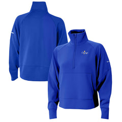 Columbia Oklahoma City Thunder Women's 2025 NBA Finals Champions Wickhams Hills Raglan Omni-Wick Half-Zip Pullover Blue