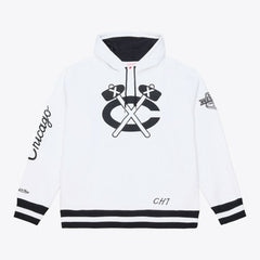 Chicago Blackhawks Mitchell & Ness Arctic Fleece Hoodie - White | NHL Clearance