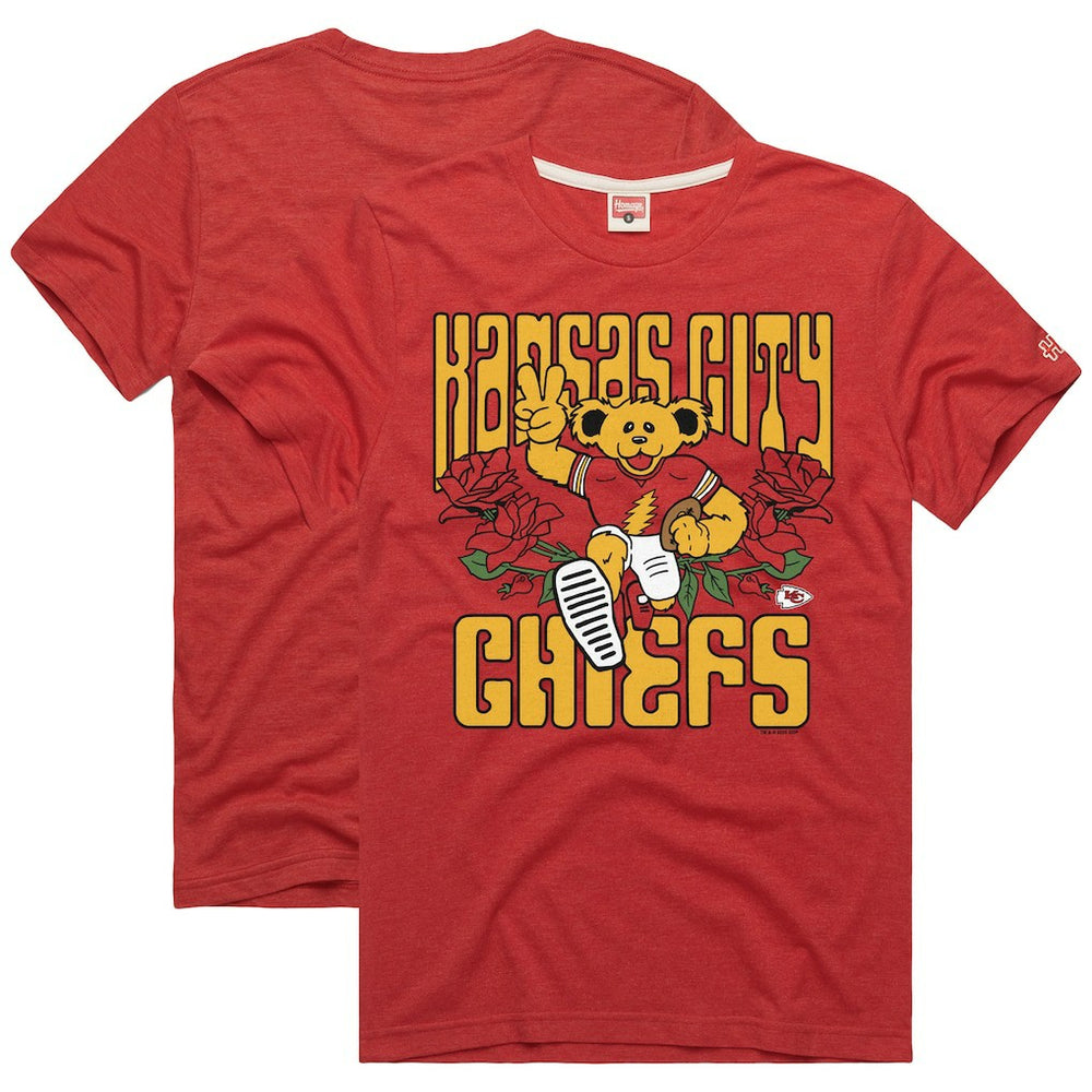 Kansas City Chiefs Homage NFL x Grateful Dead Tri-Blend T-Shirt - Red - NFL