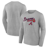 Atlanta Braves Team Lockup Long Sleeve T-Shirt Discount
