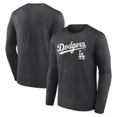 Los Angeles Dodgers Team Lockup Long Sleeve T-Shirt Discount