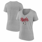 Cincinnati Reds Women's Team Lockup V-Neck T-Shirt for sale