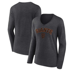 San Francisco Giants Women's Team Lockup Long Sleeve V-Neck T-Shirt Near Me