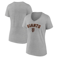 San Francisco Giants Women's Team Lockup V-Neck T-Shirt Sale