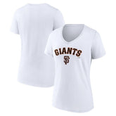 San Francisco Giants Women's Team Lockup V-Neck T-Shirt Sale